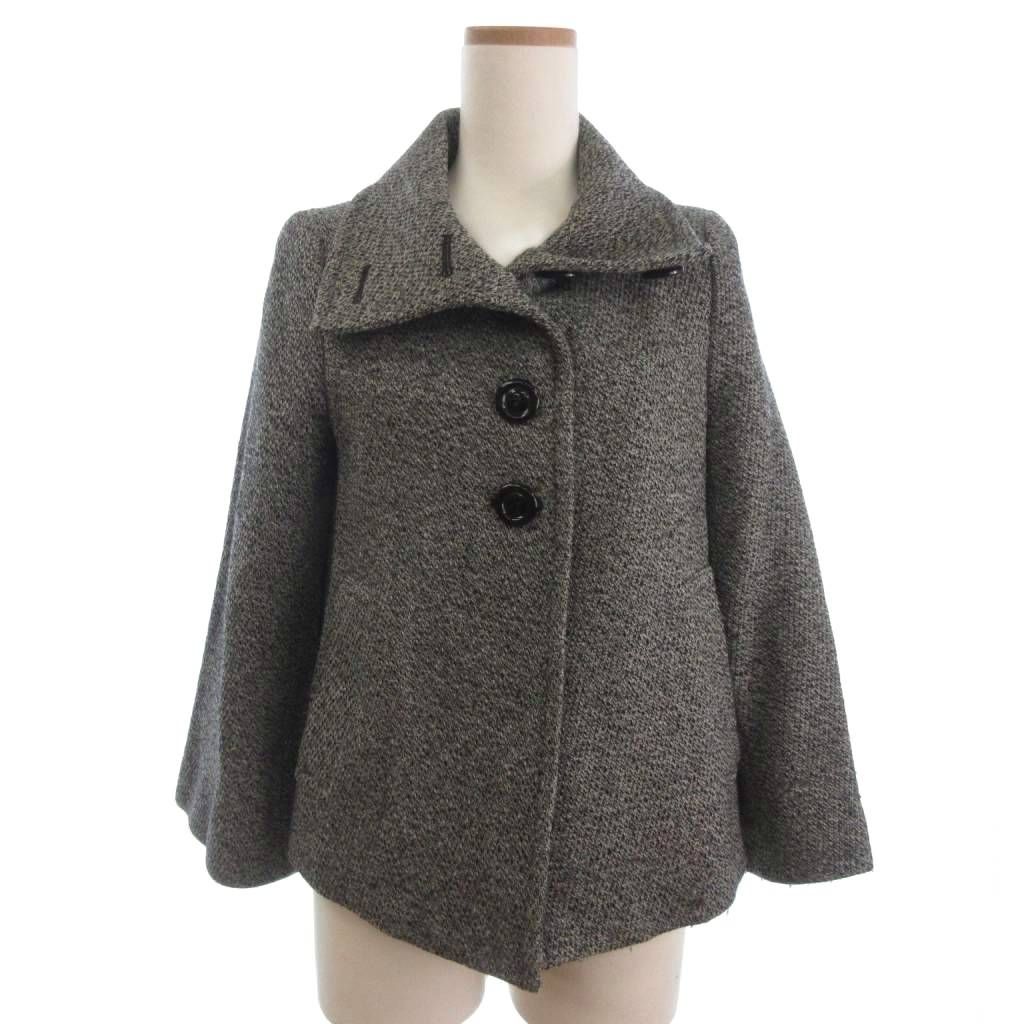 アンタイトル　ハーフウールコート アンタイトル UNTITLED コート ハーフ ボタン ウール グレー 2 □FF