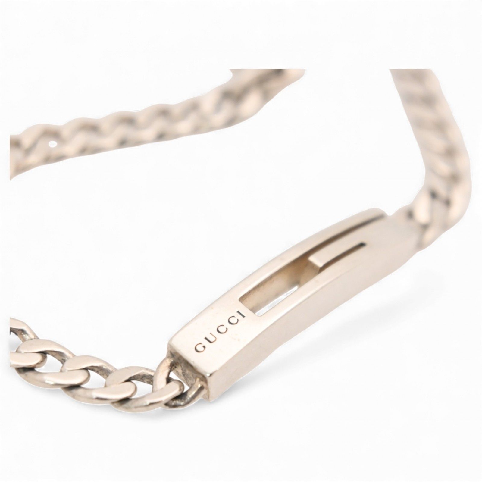 グッチ カットアウトG ブレスレット 喜平チェーン シルバー Aランク