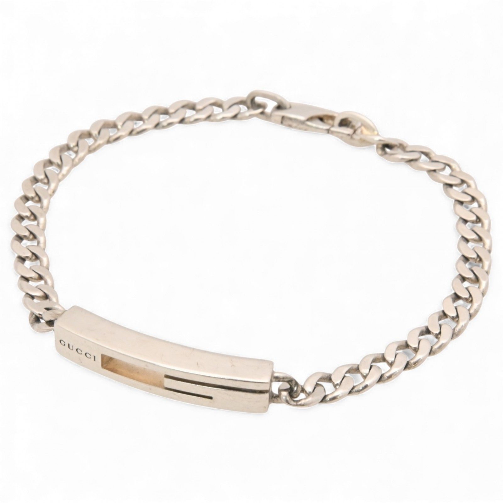 グッチ カットアウトG ブレスレット 喜平チェーン シルバー Aランク