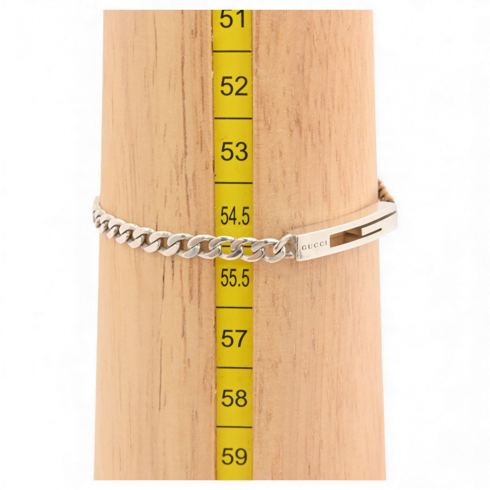 グッチ カットアウトG ブレスレット 喜平チェーン シルバー Aランク