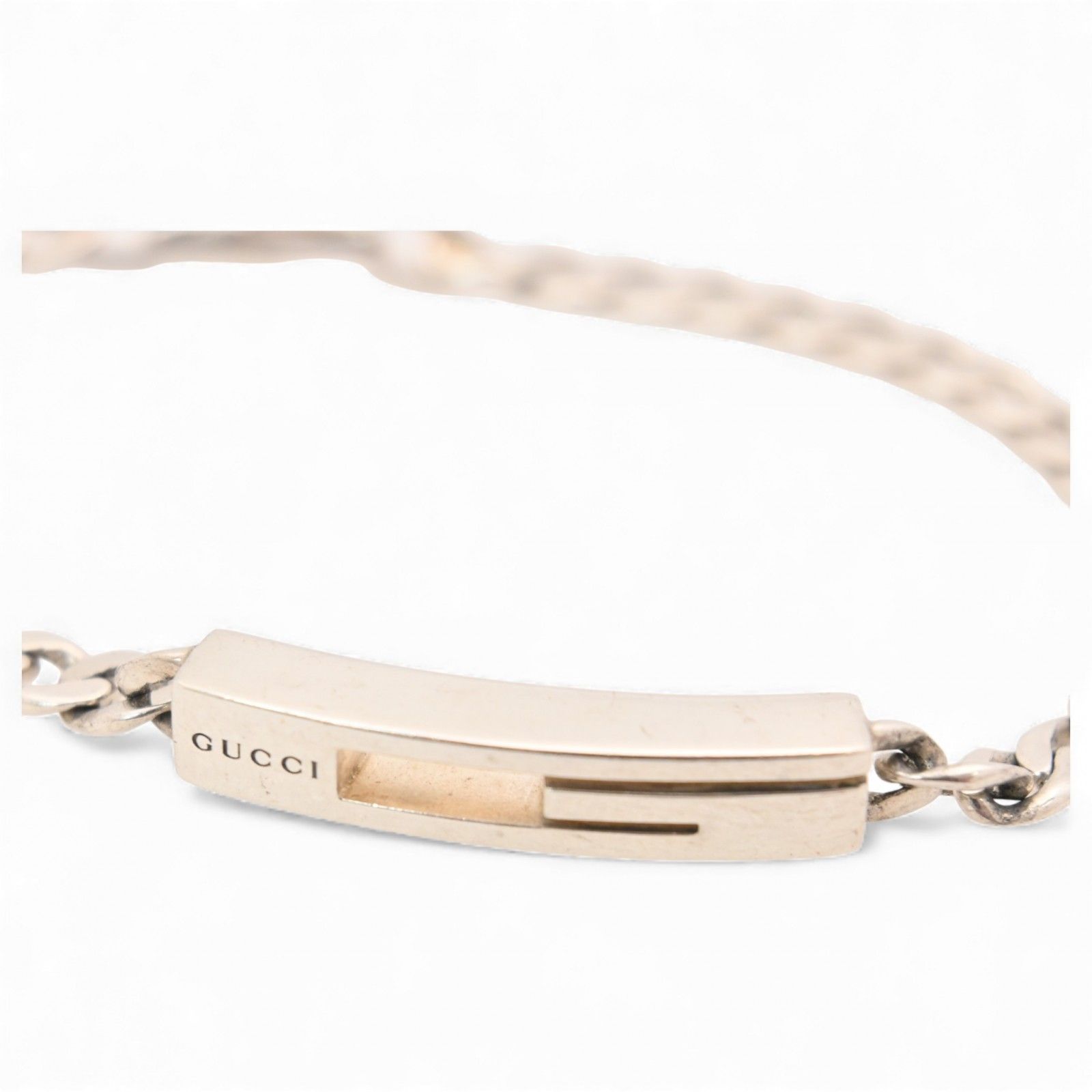 グッチ カットアウトG ブレスレット 喜平チェーン シルバー Aランク