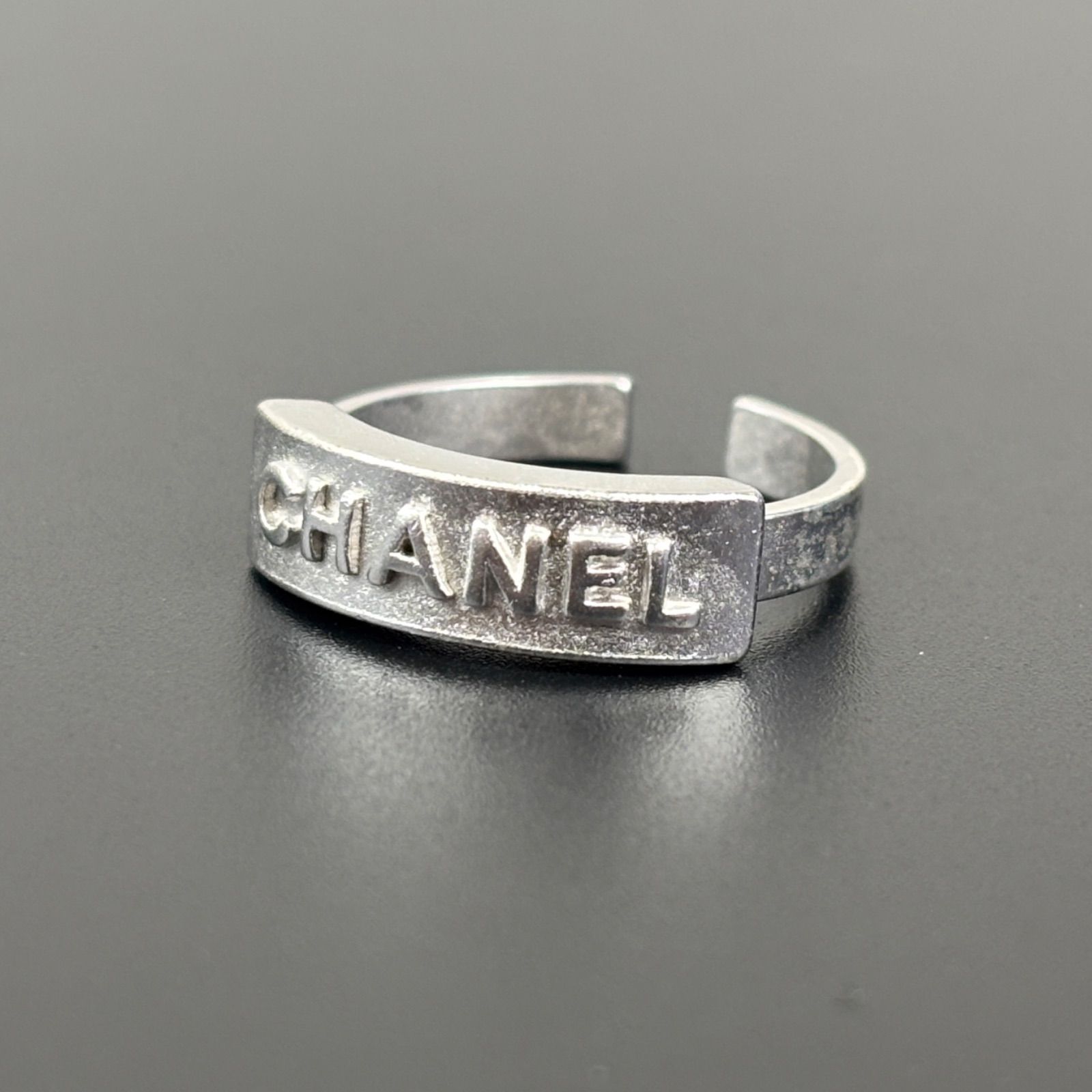 CHANEL シャネル リング 925 ロゴ シルバー 指輪 ヴィンテージ CHANEL シャネル ヴィンテージリング 指輪 ロゴ 925 シルバー 約10号