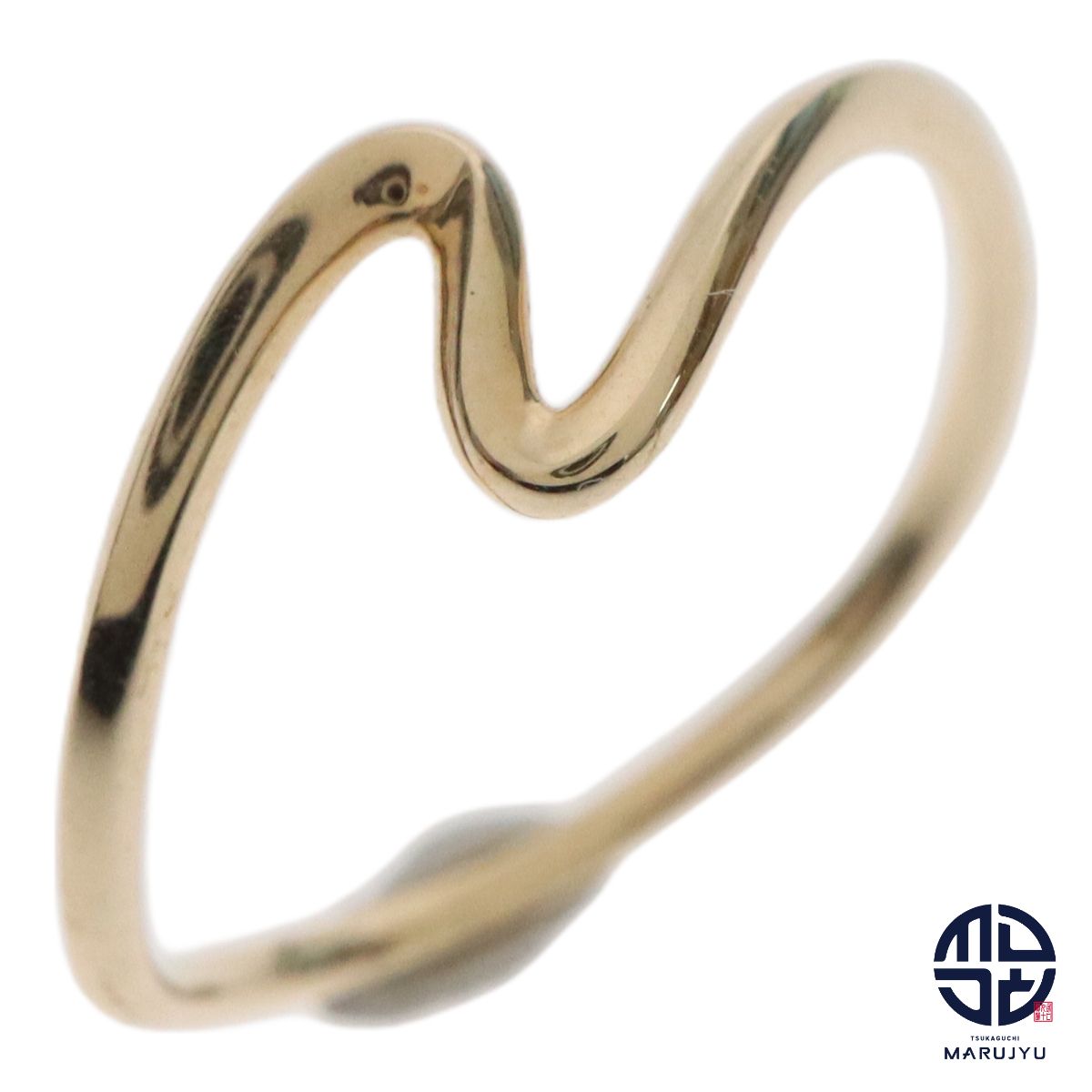 ete エテ K10YG 10金イエローゴールド レイヤード ウェーブ リング