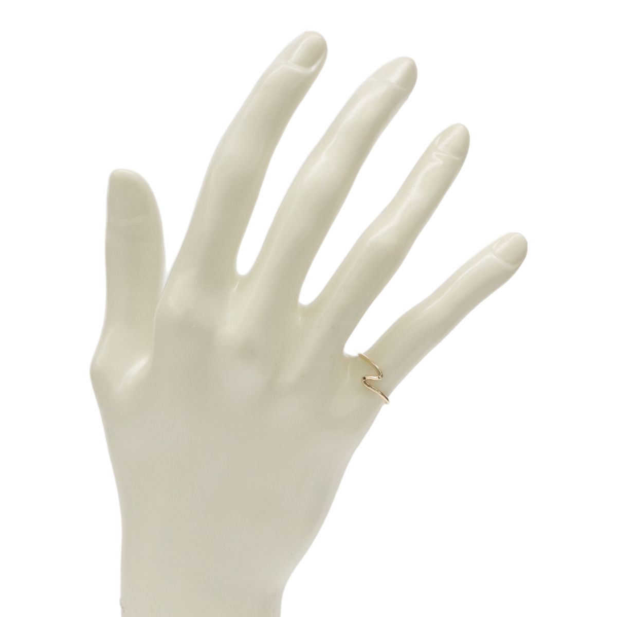 ete エテ K10YG 10金イエローゴールド レイヤード ウェーブ リング