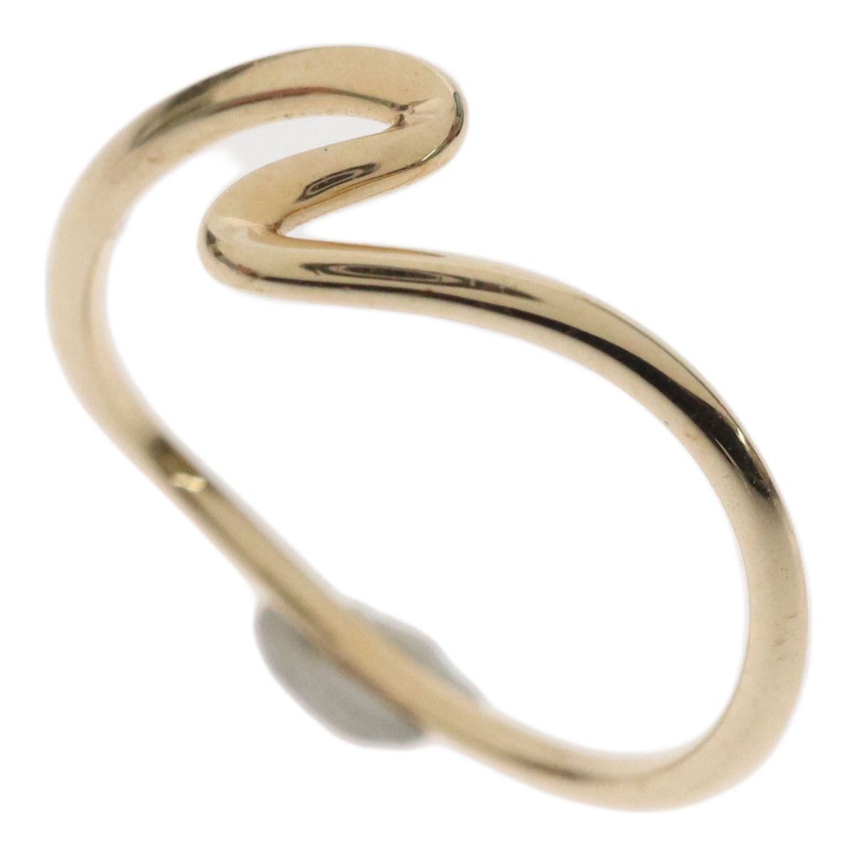 ete エテ K10YG 10金イエローゴールド レイヤード ウェーブ リング