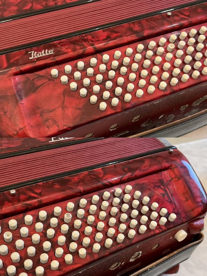 Paolo Soprani アコーディオン 41鍵 イタリア製 パオロ 赤色 ケース付