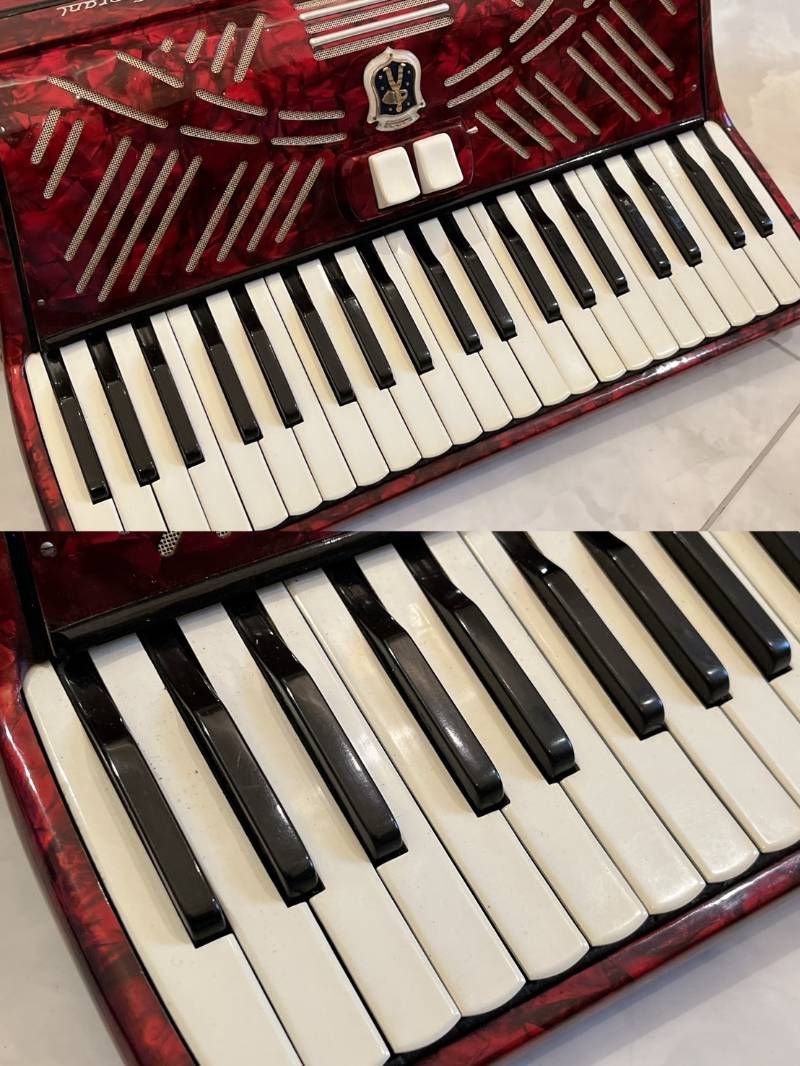 Paolo Soprani アコーディオン 41鍵 イタリア製 パオロ 赤色 ケース付