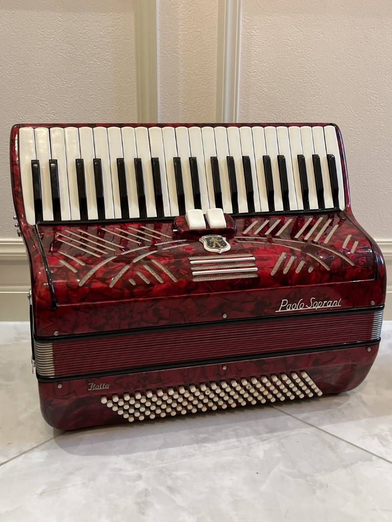 Soprani アコーディオン Paolo Soprani アコーディオン 41鍵 イタリア製 パオロ 赤色 ケース付