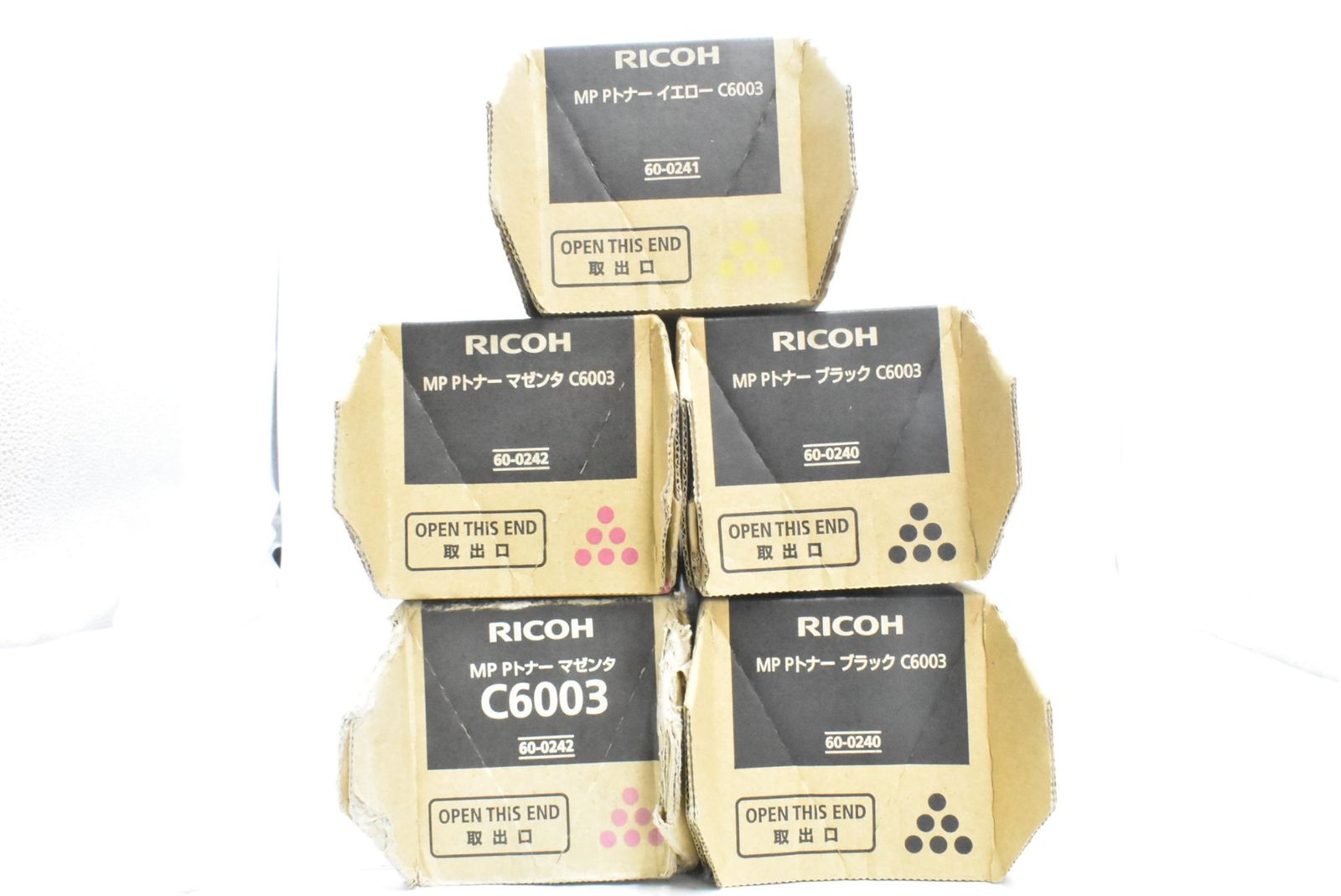 RICOH トナー C 6003 5本 マゼンタ イエロー ブラック リコー -D-N 07-byebye