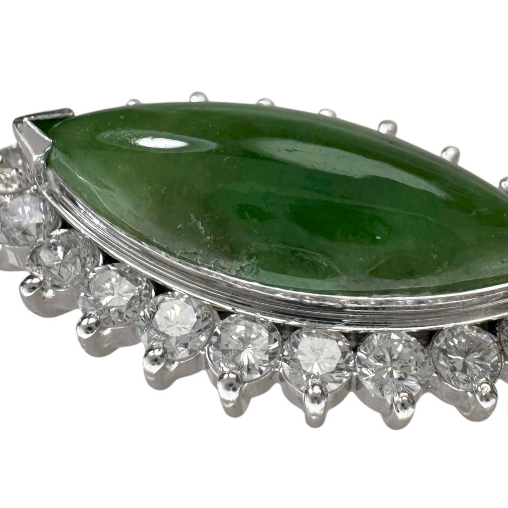 ヒスイ 2.77ct ダイヤモンド 計1.02ct ペンダントトップ Pt900プラチナ