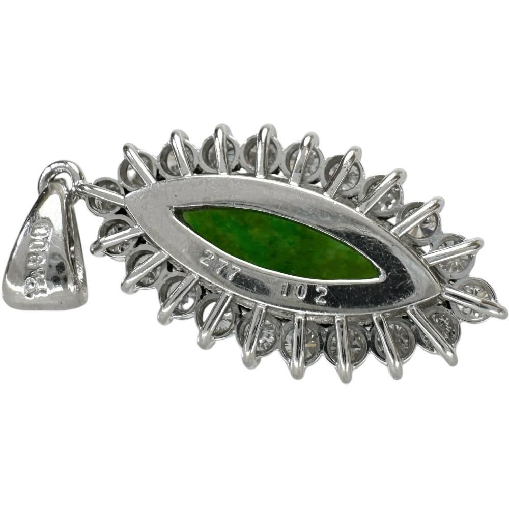 ヒスイ 2.77ct ダイヤモンド 計1.02ct ペンダントトップ Pt900プラチナ