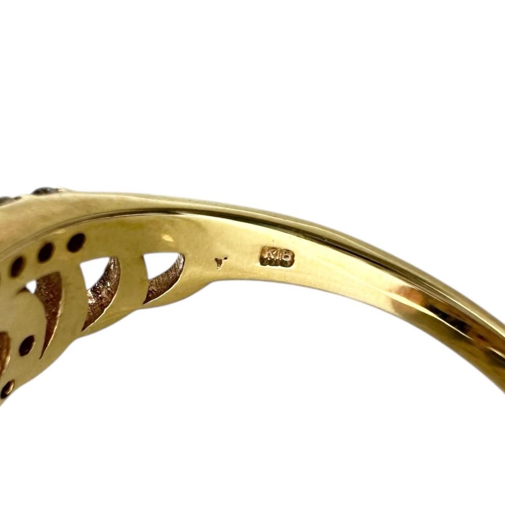 12.5号 王冠風デザイン ダイヤモンド 0.30ct リング・指輪 K18PGピンク