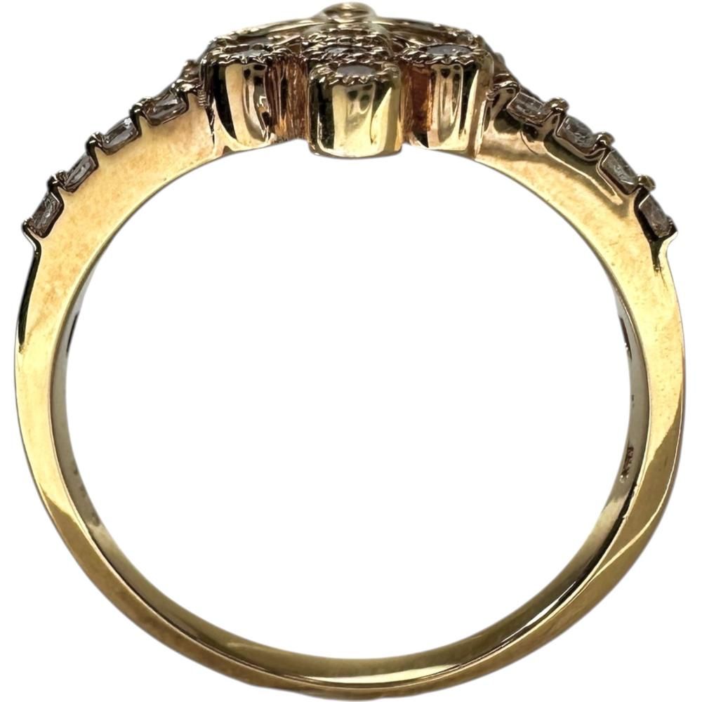 12.5号 王冠風デザイン ダイヤモンド 0.30ct リング・指輪 K18PGピンク