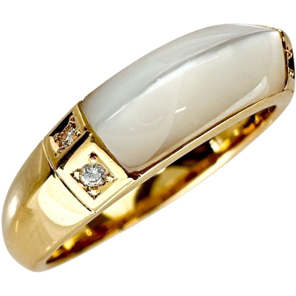 15.5号 【TASAKI/タサキ】ホワイトシェル ダイヤモンド 0.04ct リング