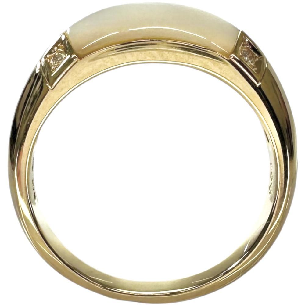 15.5号 【TASAKI/タサキ】ホワイトシェル ダイヤモンド 0.04ct リング