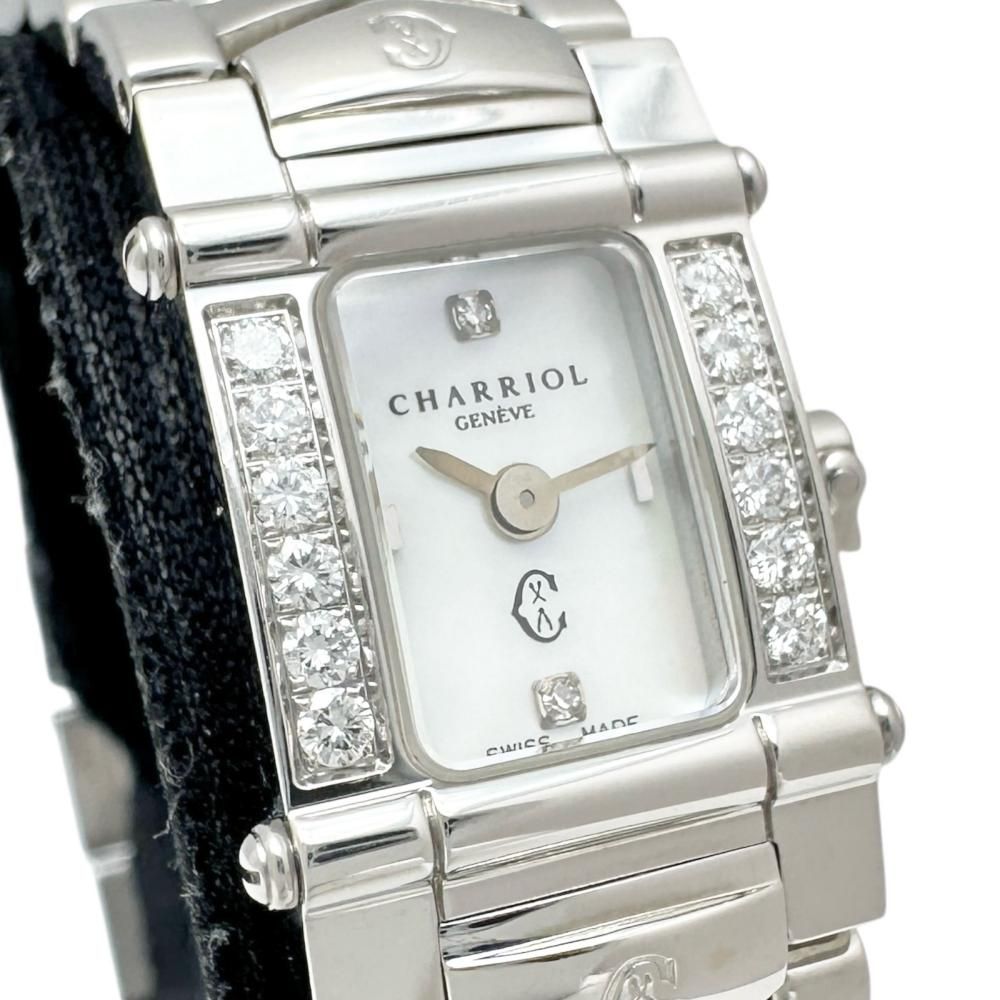新品電池✨　シャリオール コロンブス　腕時計　レディース　スクエア　ローマン CHARRIOL/シャリオール】INTRM9 コロンブス スクエア 腕時計