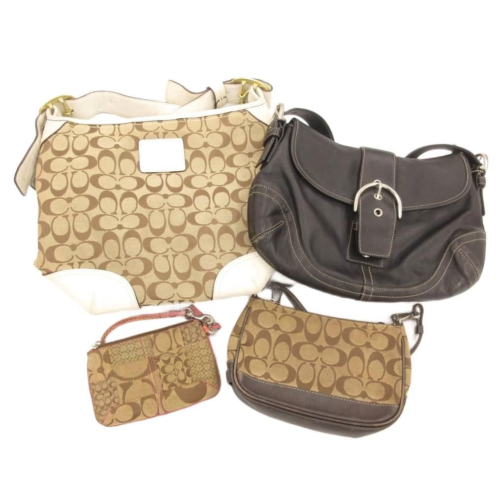 コーチ COACH 4点セット ハンドバッグ ショルダー ポーチ シグネチャー 