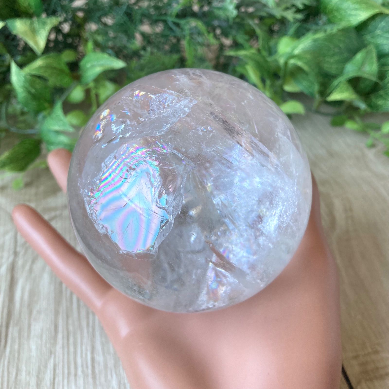 幸福に導く七色の虹/大玉アイリスクォーツスフィア /パワーストーン