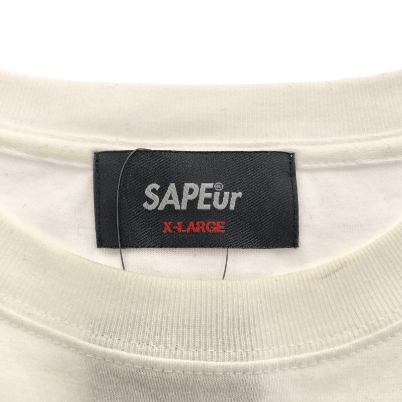 メンズ 【】SAPEur MASATOSHI HAMADA バックプリント半袖Tee サイズXL