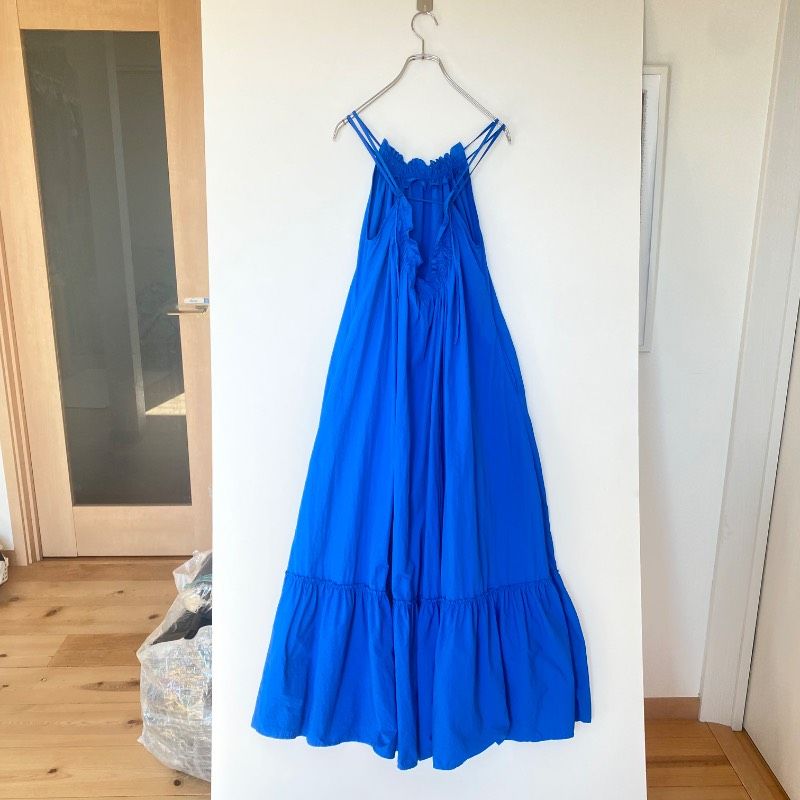 UN3D. アンスリード キャミワンピース ロング ブルー - メルカリ