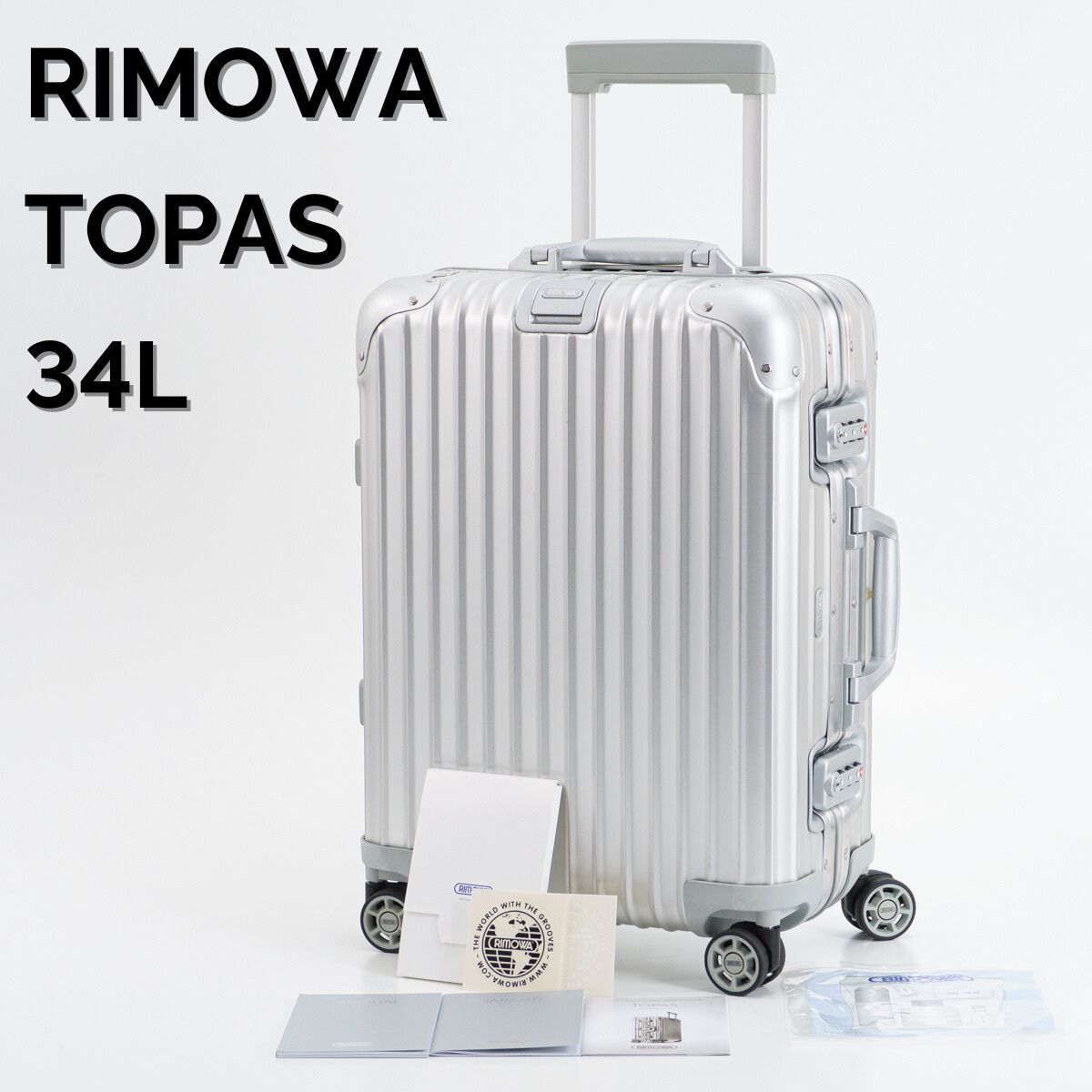 極美品 RIMOWA リモワ TOPAS トパーズ 34L 機内持ち込み 4輪 TSAロック