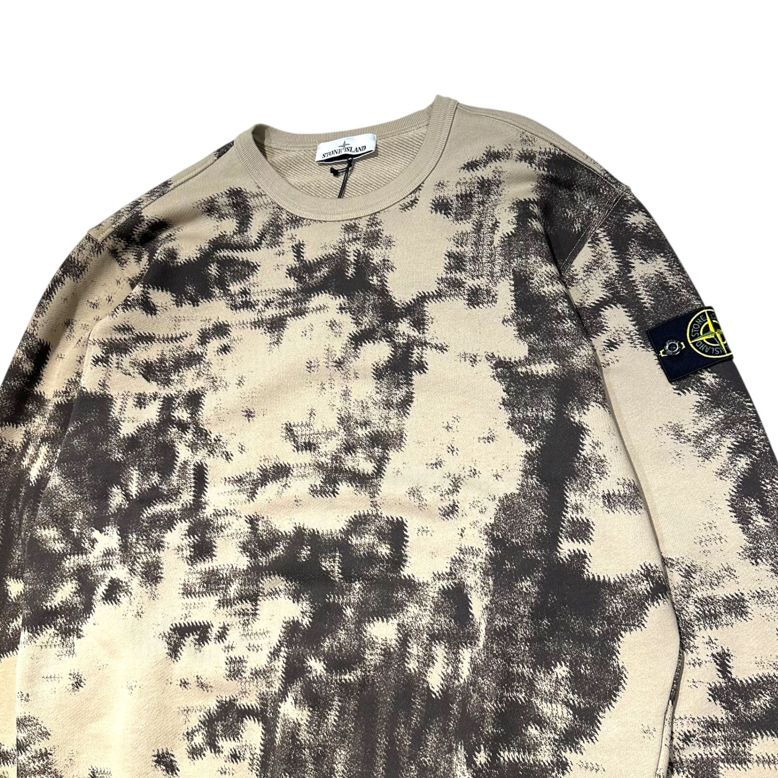 STONE ISLAND ストーンアイランド 24 AW EARTH MAPPING CAMO SWEAT アーシング マッピング カモフラージュ スウェット XL ベージュ×ブラウン