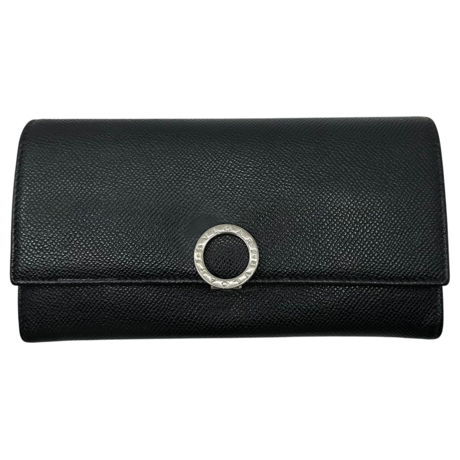 BVLGARI(ブルガリ) Logo Ring Leather Long Wallet ロゴ リング レザー
