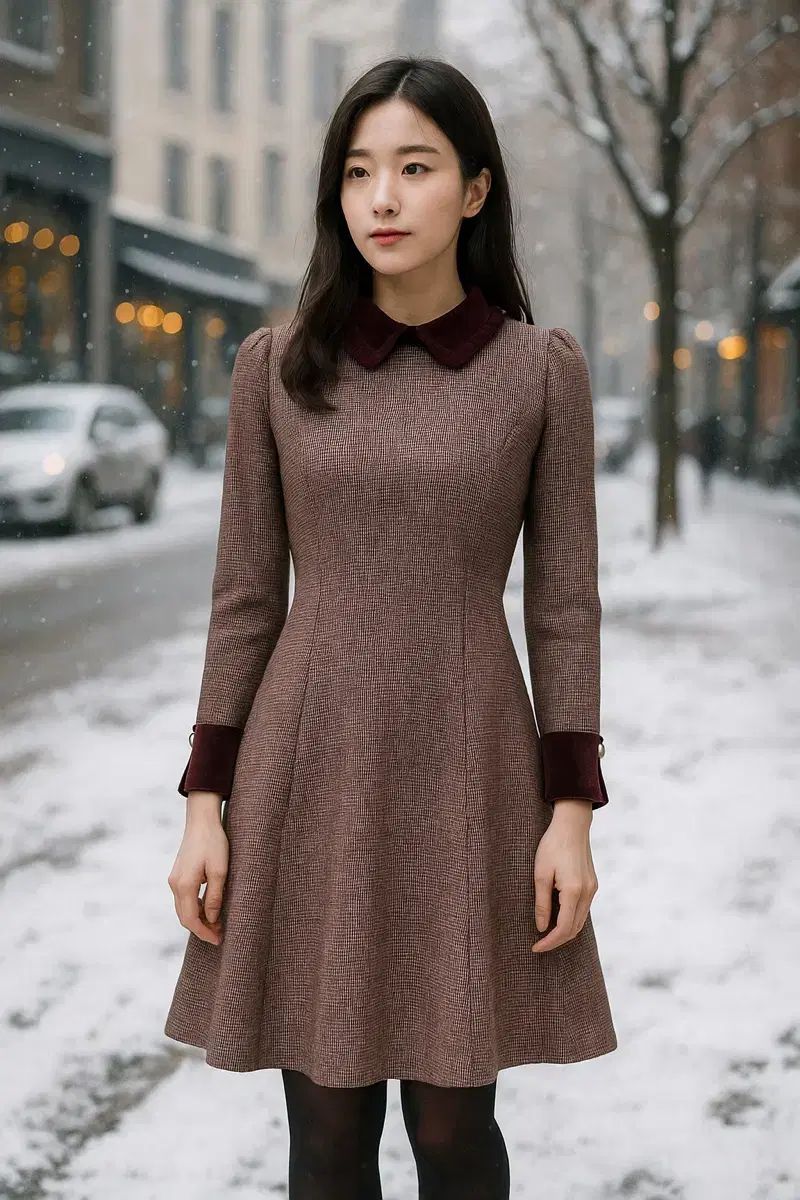 LINE ツアーベルベットKARA CHECK Aライン ONE PIECE