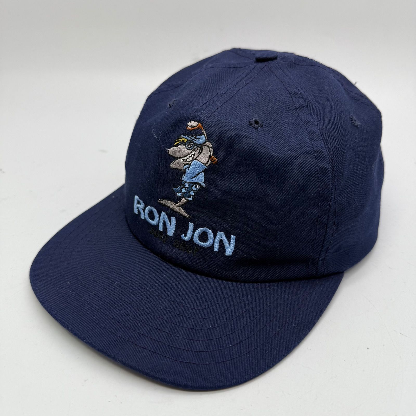 RON JON 90 s USA SHARK golfer logo cap ロンジョン アメリカ製 ヴィンテージ サメゴルファー ワンポイント キャップ 帽子