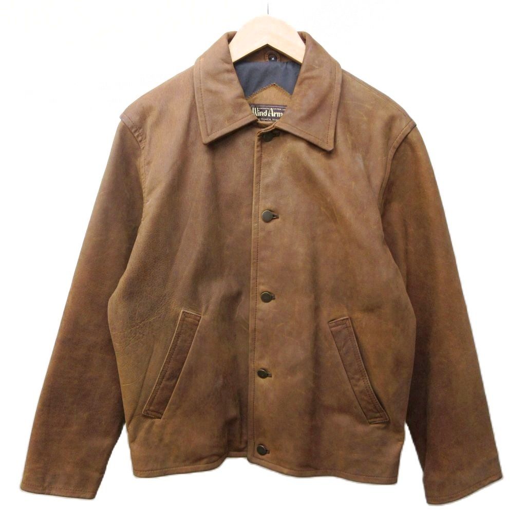 ウィンドアーマー WIND ARMOR ニチワ カウレザージャケット ブルゾン 本革 コート M 茶 ブラウン 1104