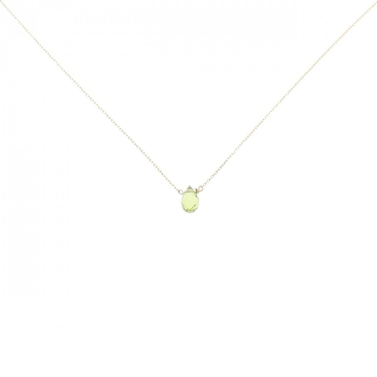 K18YG ペリドット ネックレス