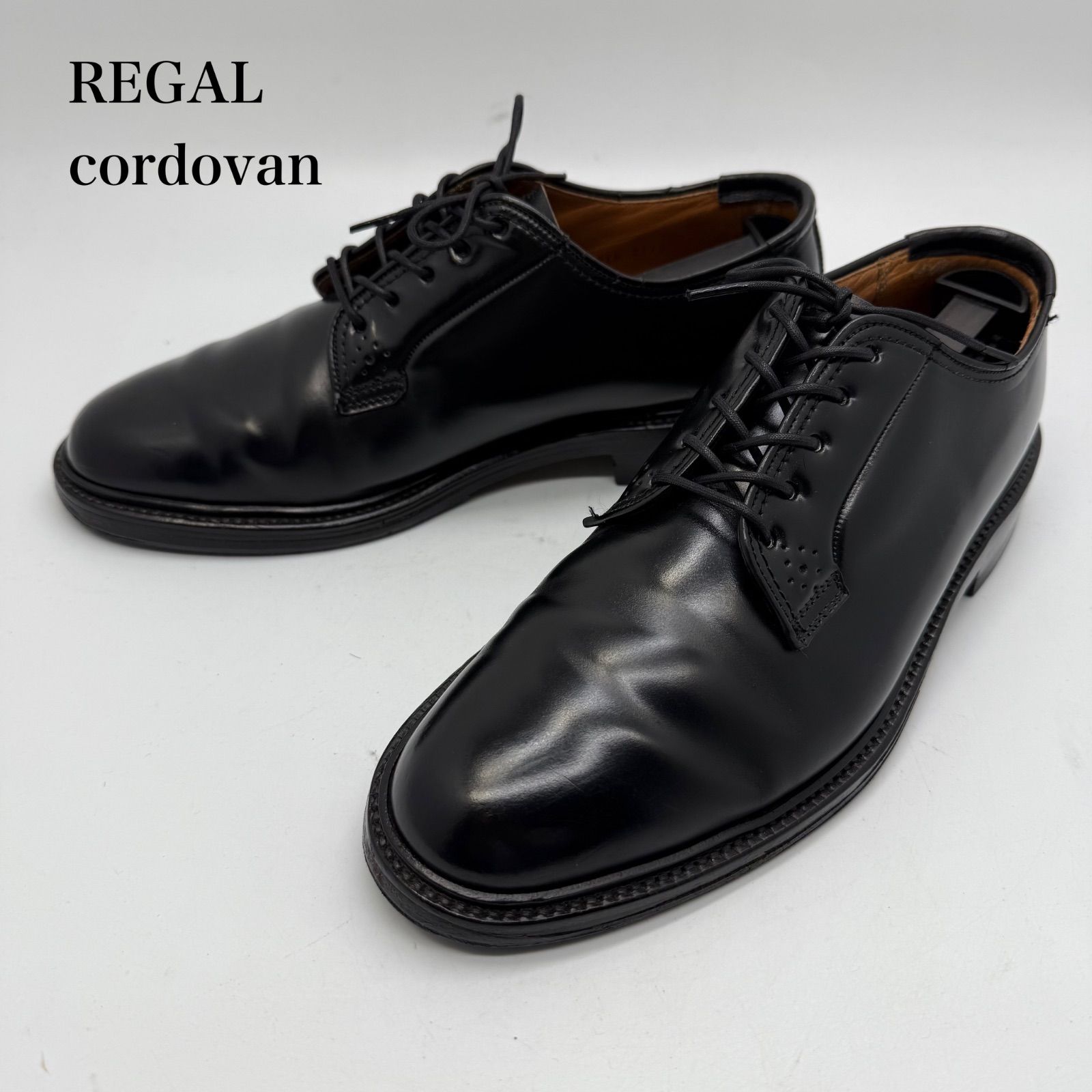 REGAL IMPERIAL GRADE SHELL CORDOVAN plane toe leather shoes 2112