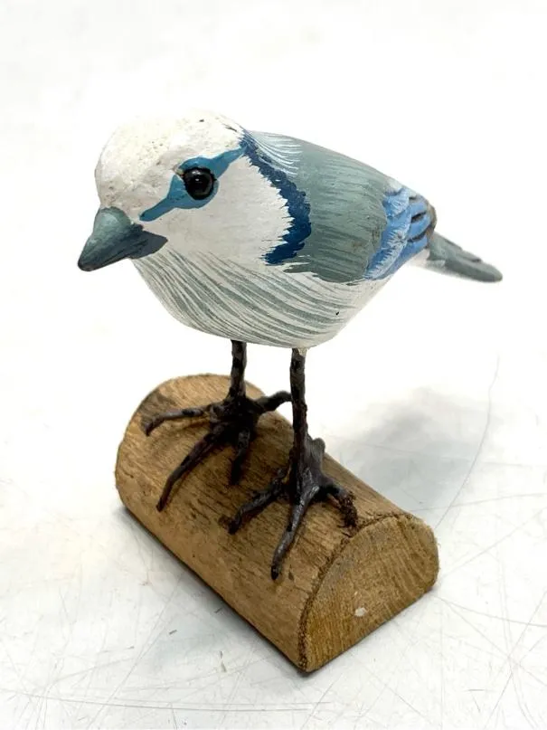 人気「ゴジュウカラ」　木彫りの野鳥　バードカービング　野鳥彫刻 シジュウカラ 木彫りの野鳥 バードカービング 野鳥彫刻