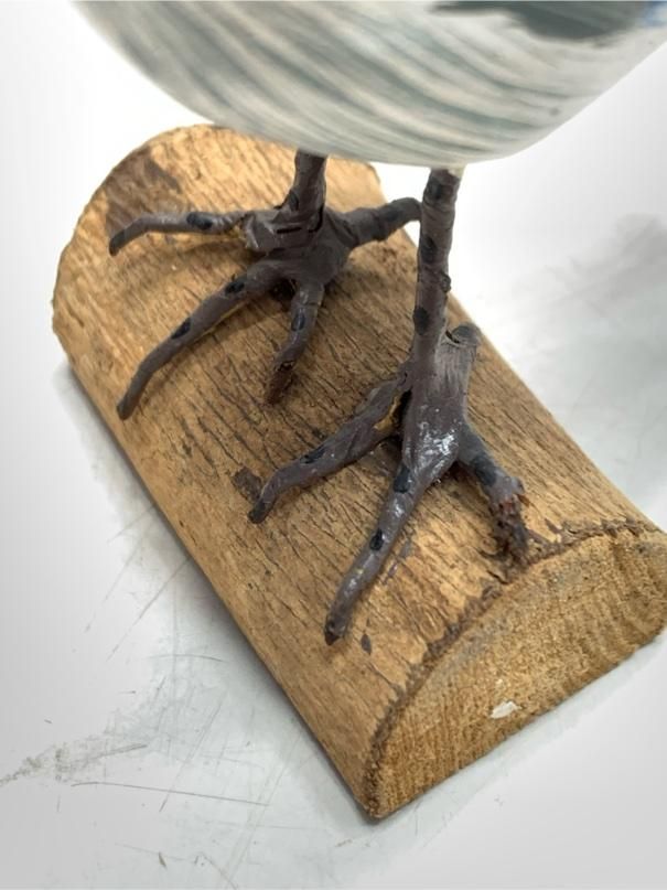 希少 ゴジュウカラ バードカービング 野鳥彫刻 木彫りの野鳥 置物