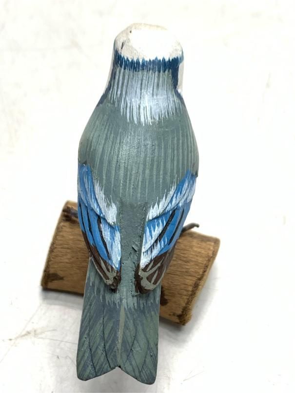 希少 ゴジュウカラ バードカービング 野鳥彫刻 木彫りの野鳥 置物