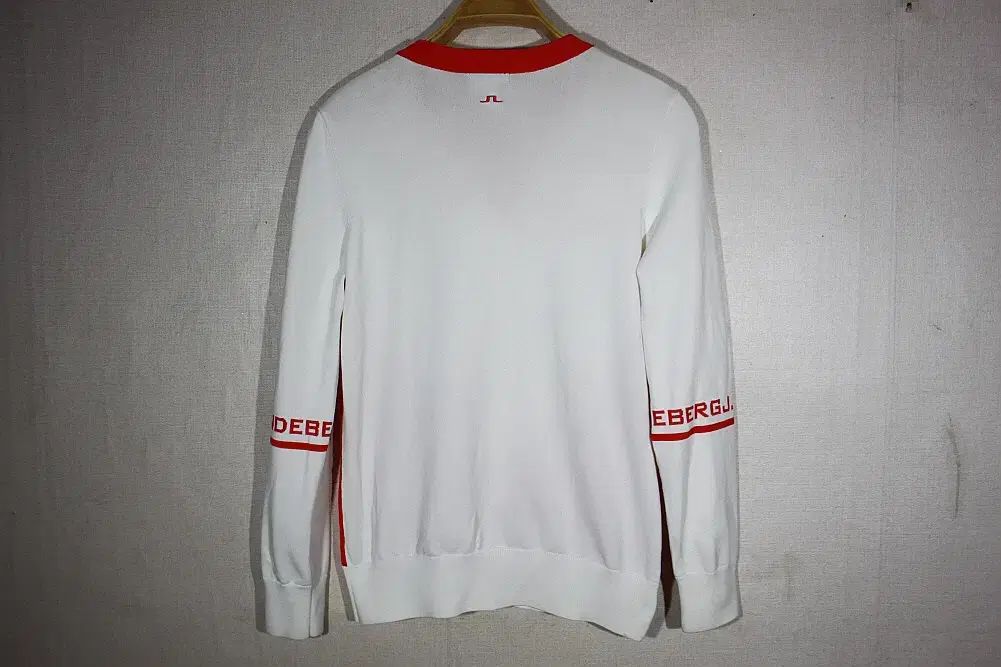 J LINDEBERG 白/レッド COLOR ブロック ニット (L) - メルカリ