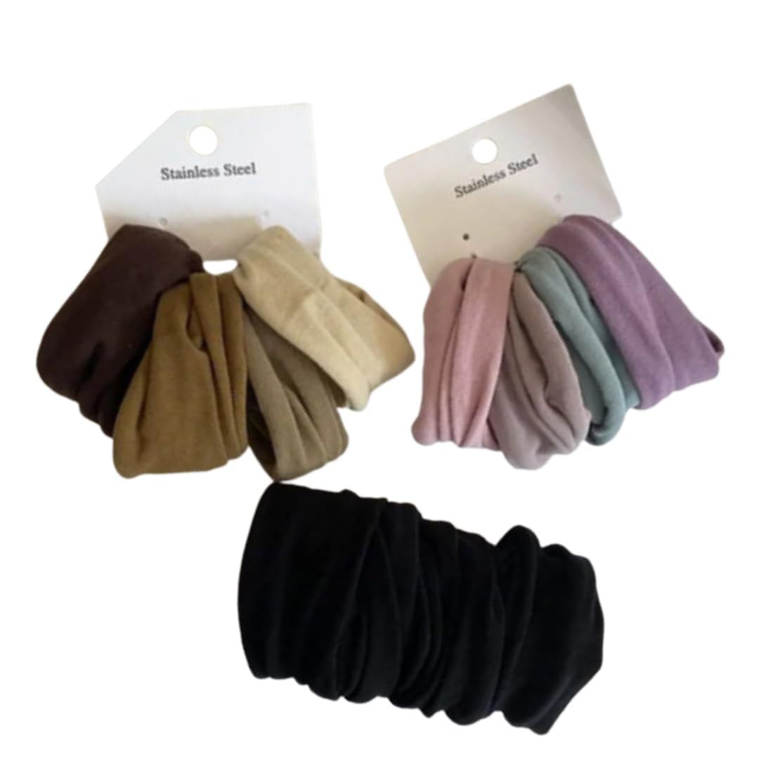 ヘアゴム 太め 髪ゴム 跡がつかない おしゃれ 黒 12本セット 韓国風 高
