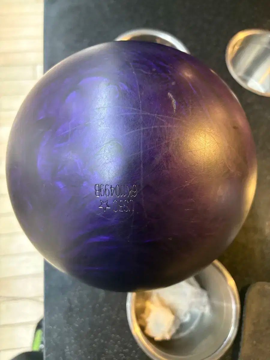 パープル HAMMER(ハンマー) ウレタン ボーリング ボール 緑 ピン 15P