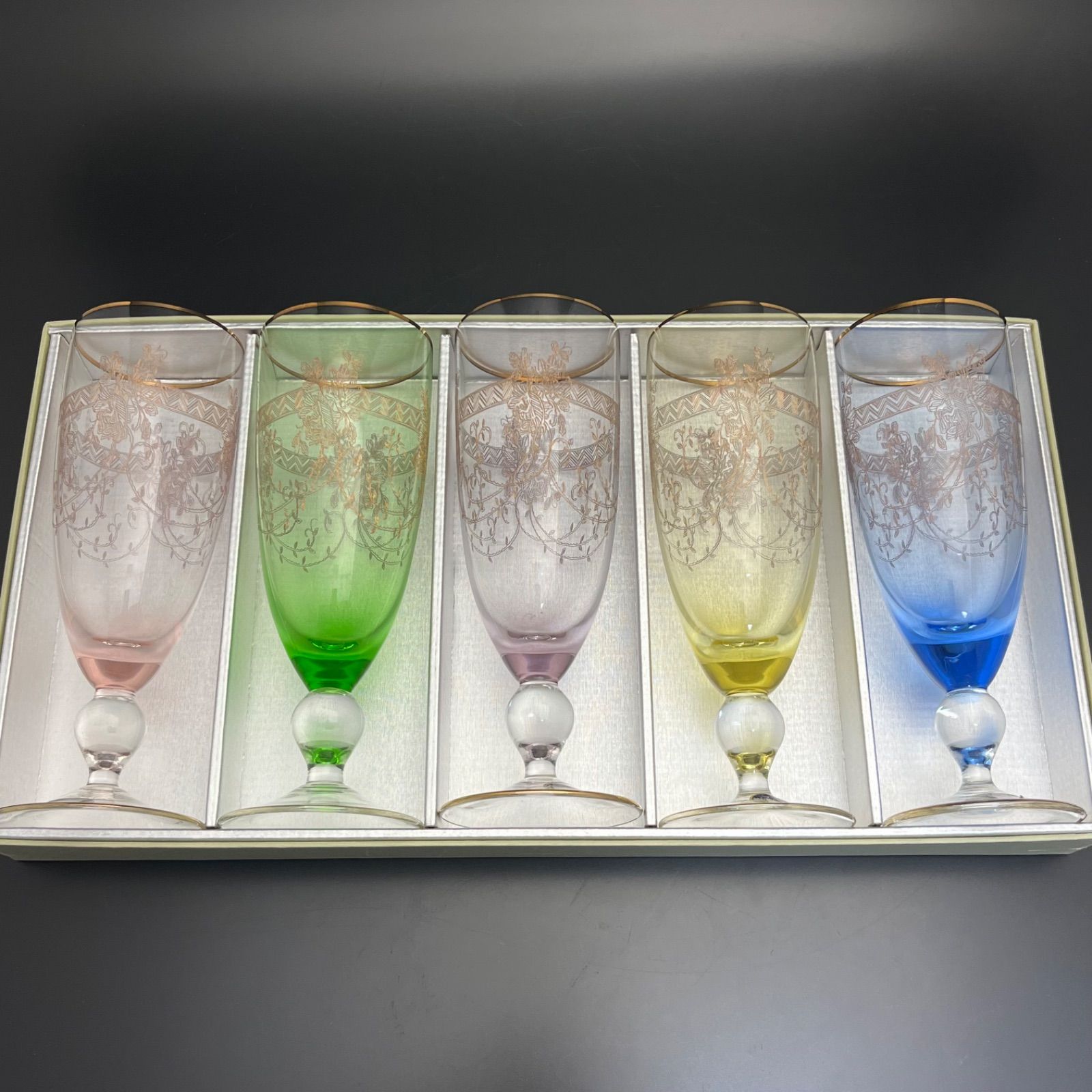 BOHEMIA CRISTAL JESSIE シャンパングラス　フルートグラス キッチン・食器 ◼︎未使用保管品◼︎【BOHEMIA】フルート型