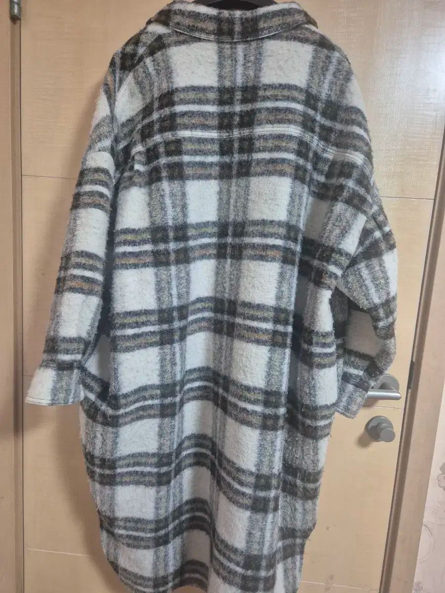 イザベルマランエトワール ウールコート チェックオンブレ ブラック