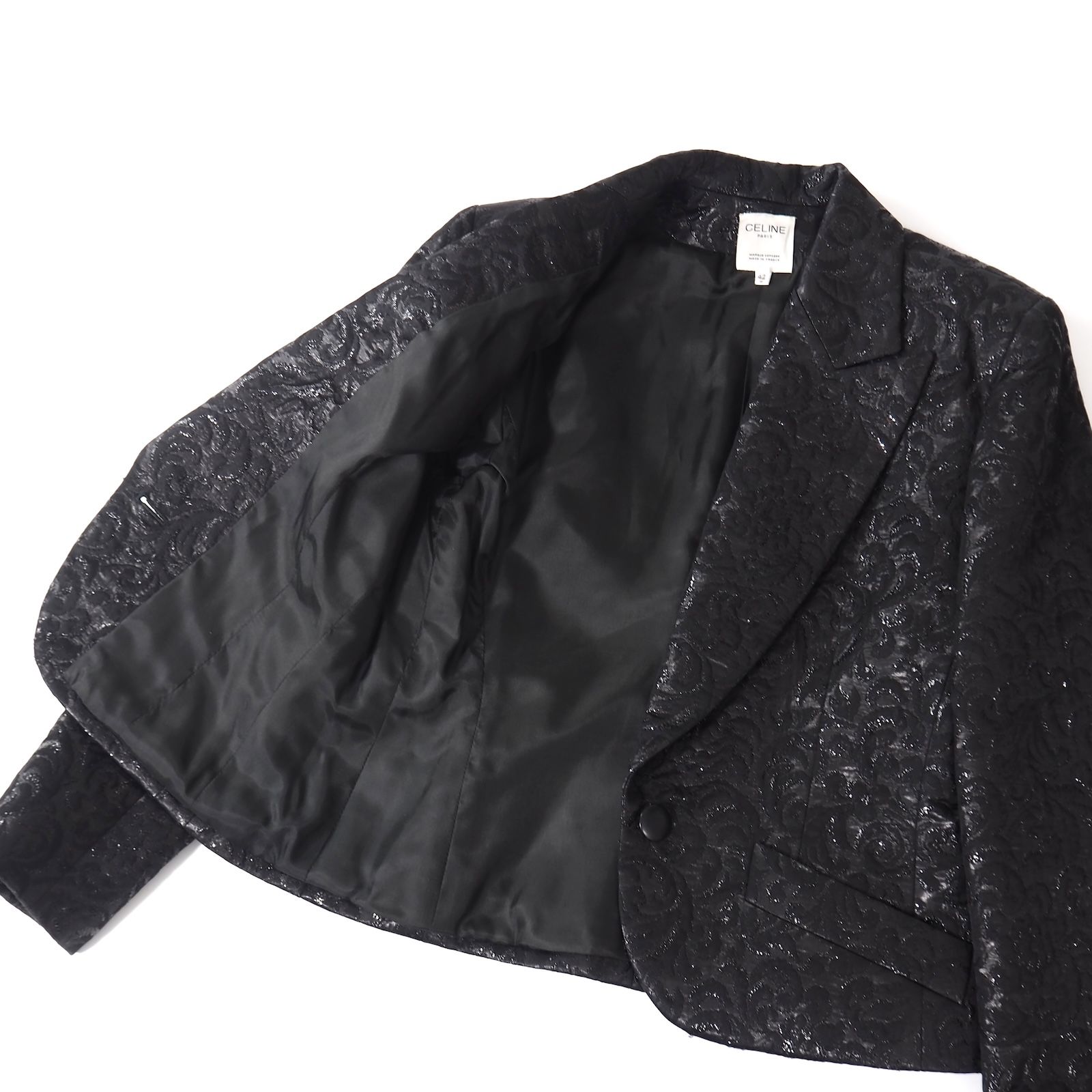セリーヌ ジャケット CELINE ヴィンテージ フランス製 極美品 セリーヌ CELINE フランス製 ヴィンテージ ジャガード