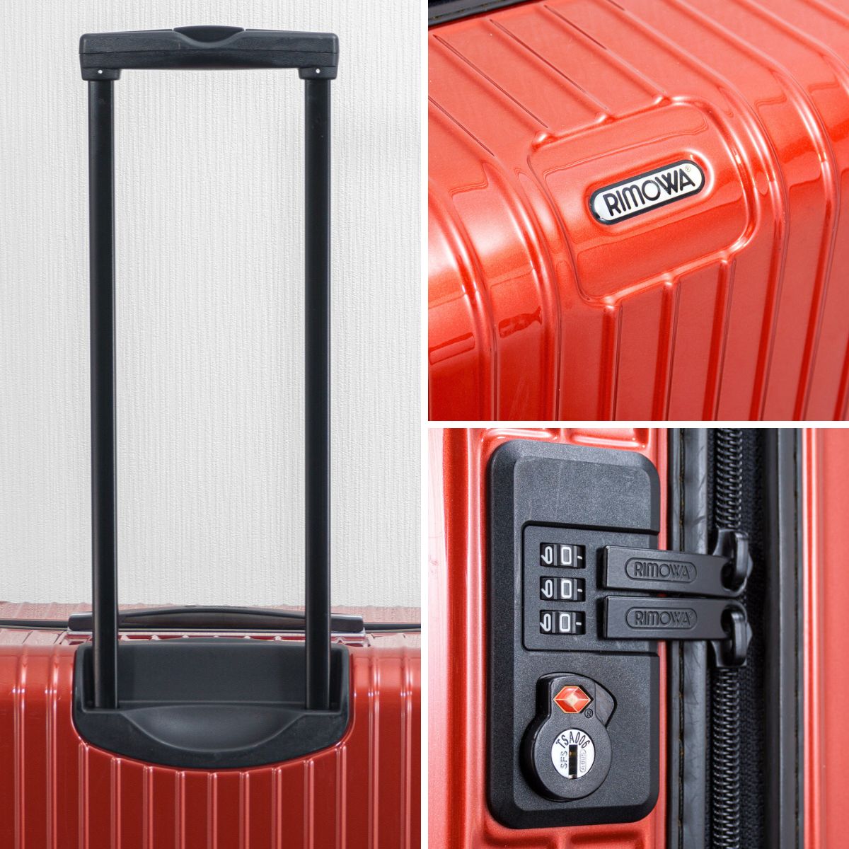 RIMOWA レッド キャリーケース スーツケース ルフトハンザ RIMOWA リモワ ルフトハンザ エアーライト SALSA サルサ 82L 4輪 TSA