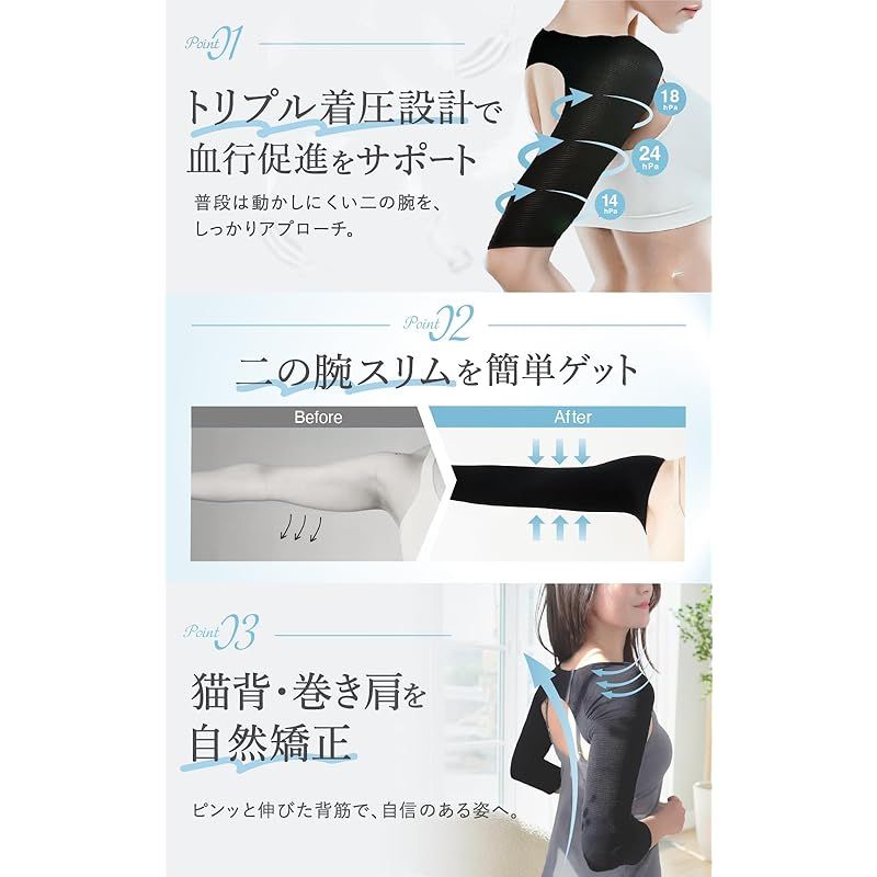  スリムフェザー Slim Feather 着圧 二の腕シェイパー 3 1 LL 0 ファッション雑貨 ベビー キッズ