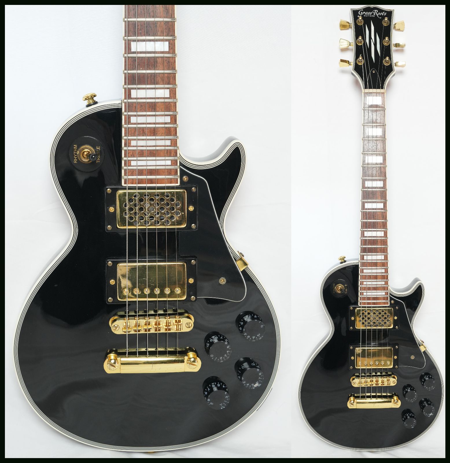 ☆Grass Roots by ESP☆G-LPC-MINI BLACK アンプ内蔵 ミニギター レス