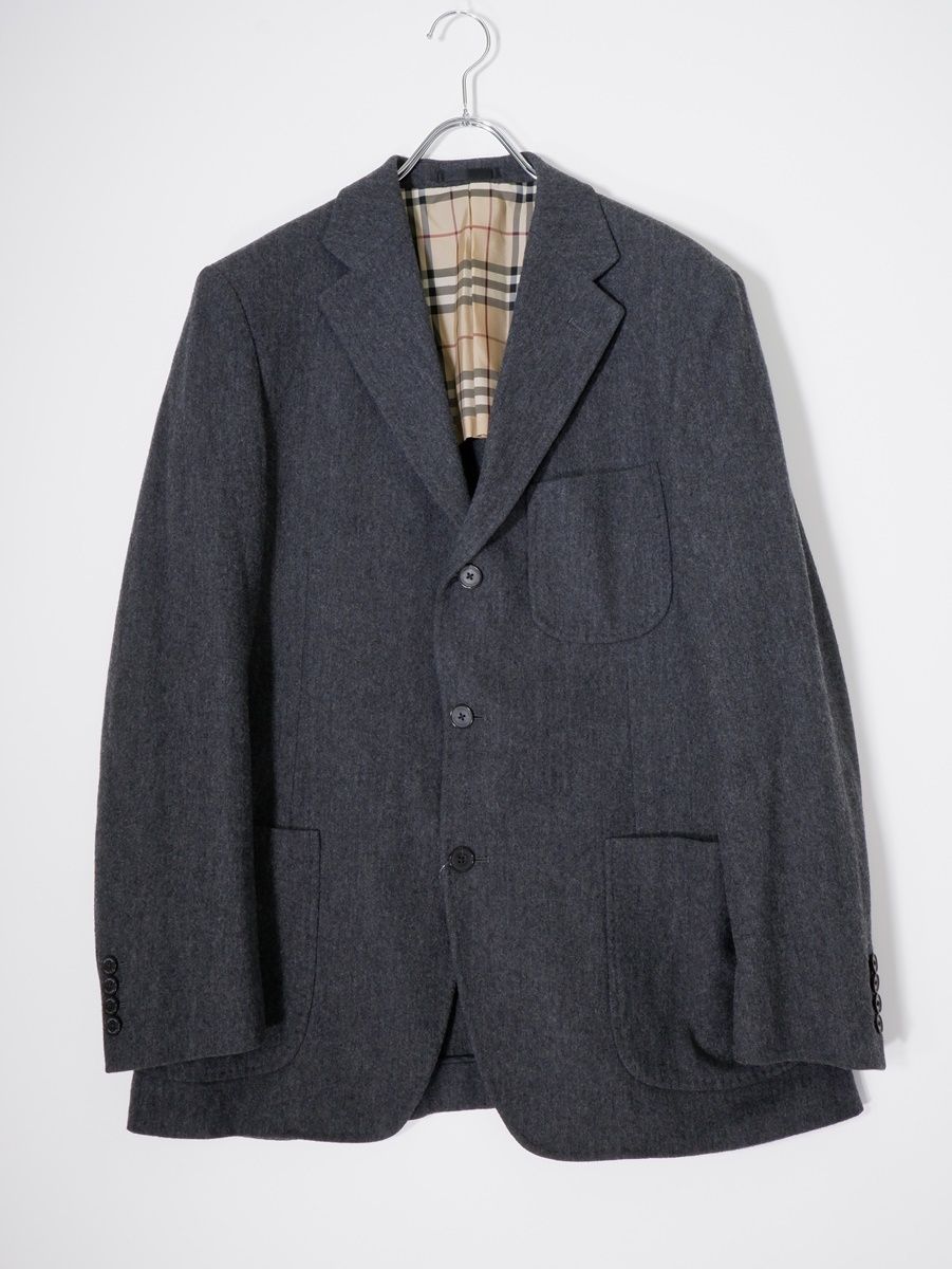 BURBERRY LONDONバーバリー ロンドン 日本製 裏地ノバチェック 上質羊毛ウール3Bテーラードジャケット【L】【MJKA79628】 メンズ BURBERRY LONDONバーバリー ロンドン 日本製 裏地ノバチェック