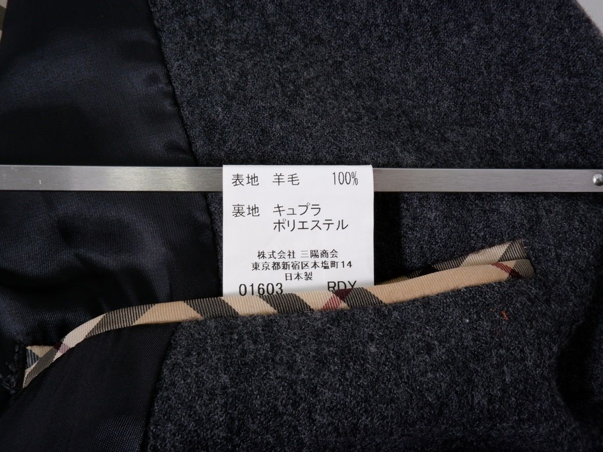 BURBERRY LONDONバーバリー ロンドン 日本製 裏地ノバチェック 上質羊毛ウール3Bテーラードジャケット【L】【MJKA79628】 メンズ BURBERRY LONDONバーバリー ロンドン 日本製 裏地ノバチェック
