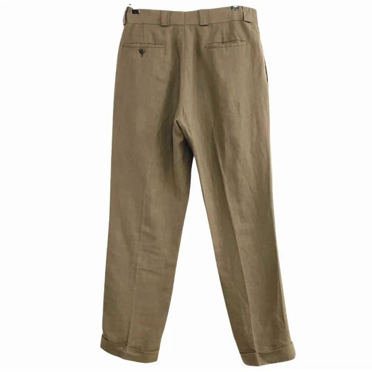 新品　CARUSO カルーゾ　イタリア製スラックス イタリア製 CARUSO カルーゾ 麻 リネン スラックス パンツ メンズ 48