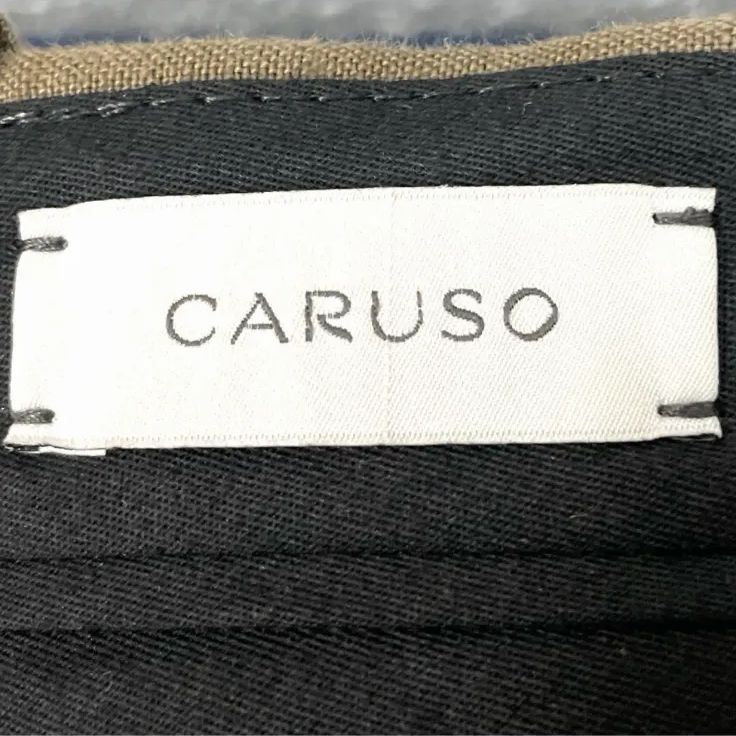イタリア製 CARUSO カルーゾ 麻 リネン スラックス パンツ メンズ 48