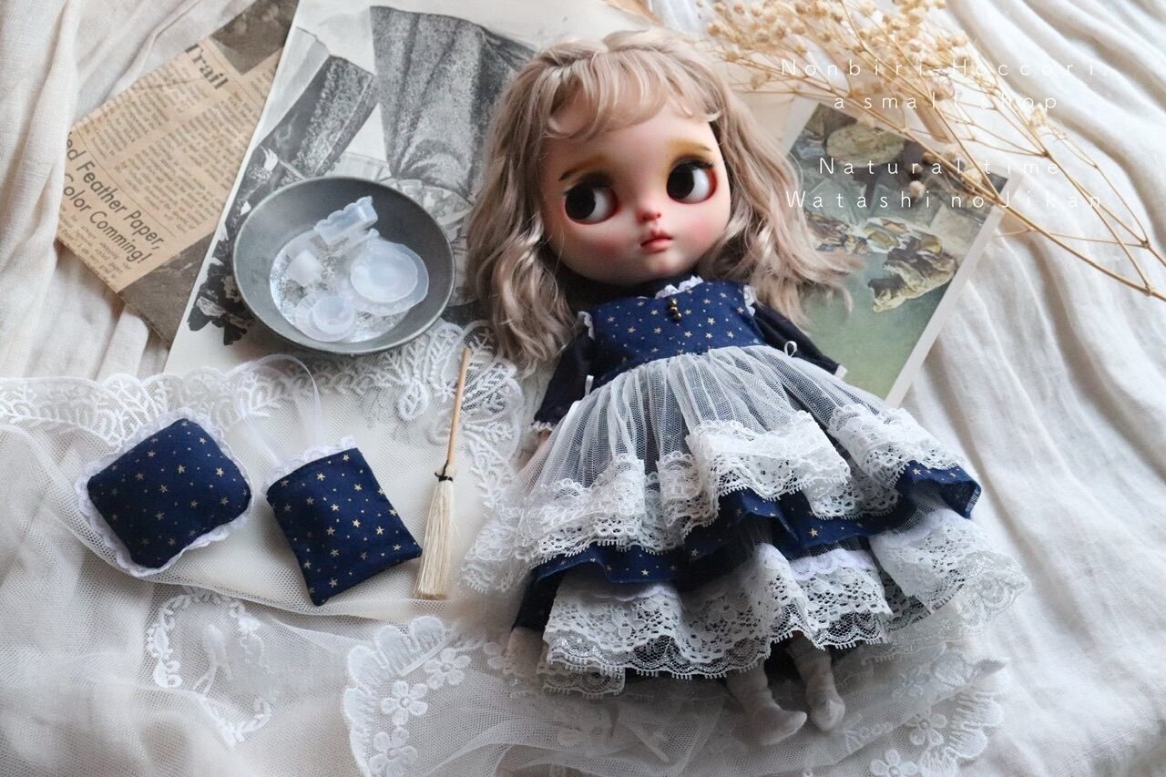 No.A 137 ブライス blythe 冬のお空のお星さまお洋服set アウトフィット
