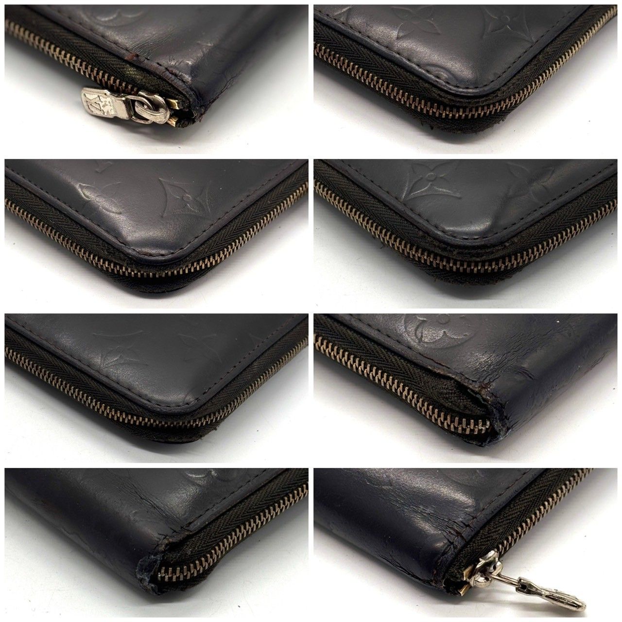 黒革に宿る風格】 Louis Vuitton ルイヴィトン 二つ折り財布 ラウンド